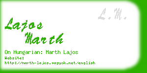 lajos marth business card